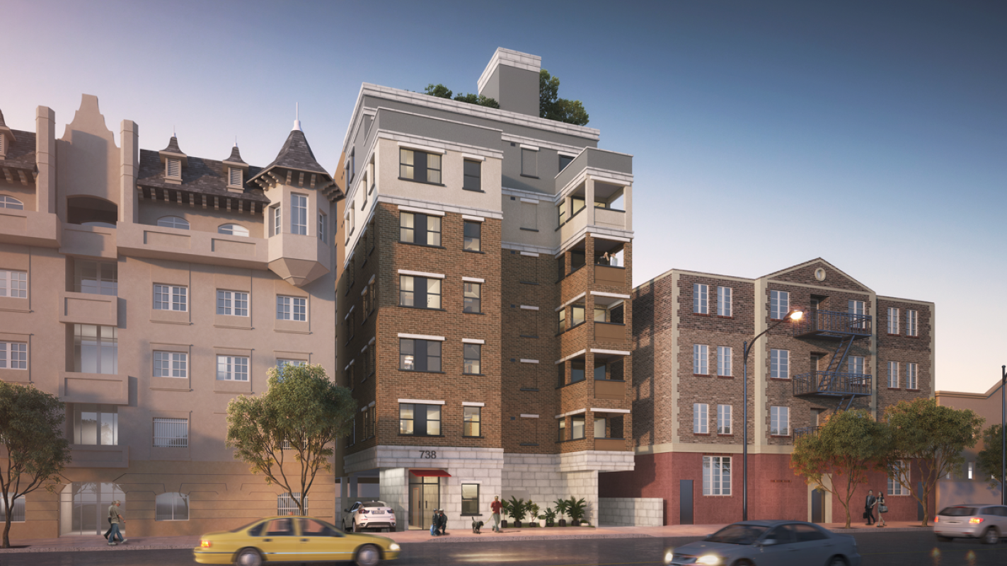 New infill takes shape at 738 S. Normandie Avenue in